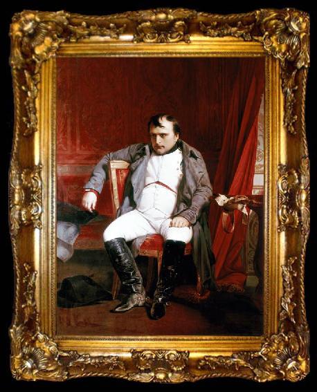 framed  Paul Delaroche Napoleon Bonaparte abdicated in Fontainebleau, ta009-2